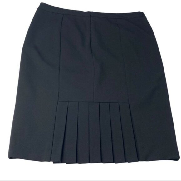 Trina Turk Women's Black Accent Bow Pleated Minimalist Pencil Skirt 4/W31 - Picture 6 of 10